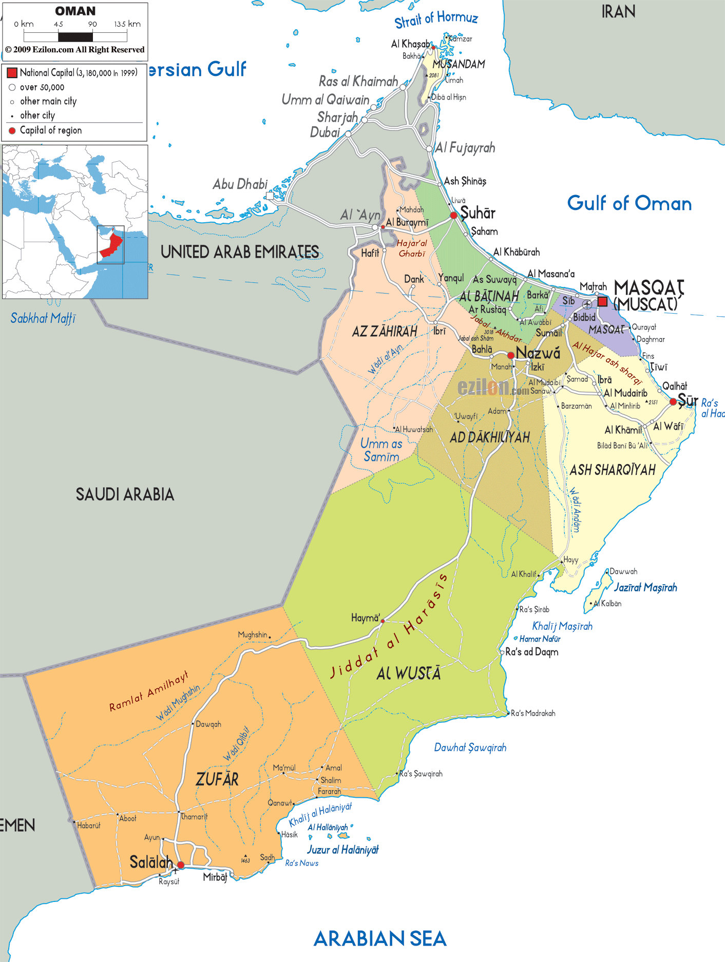 politique carte du oman